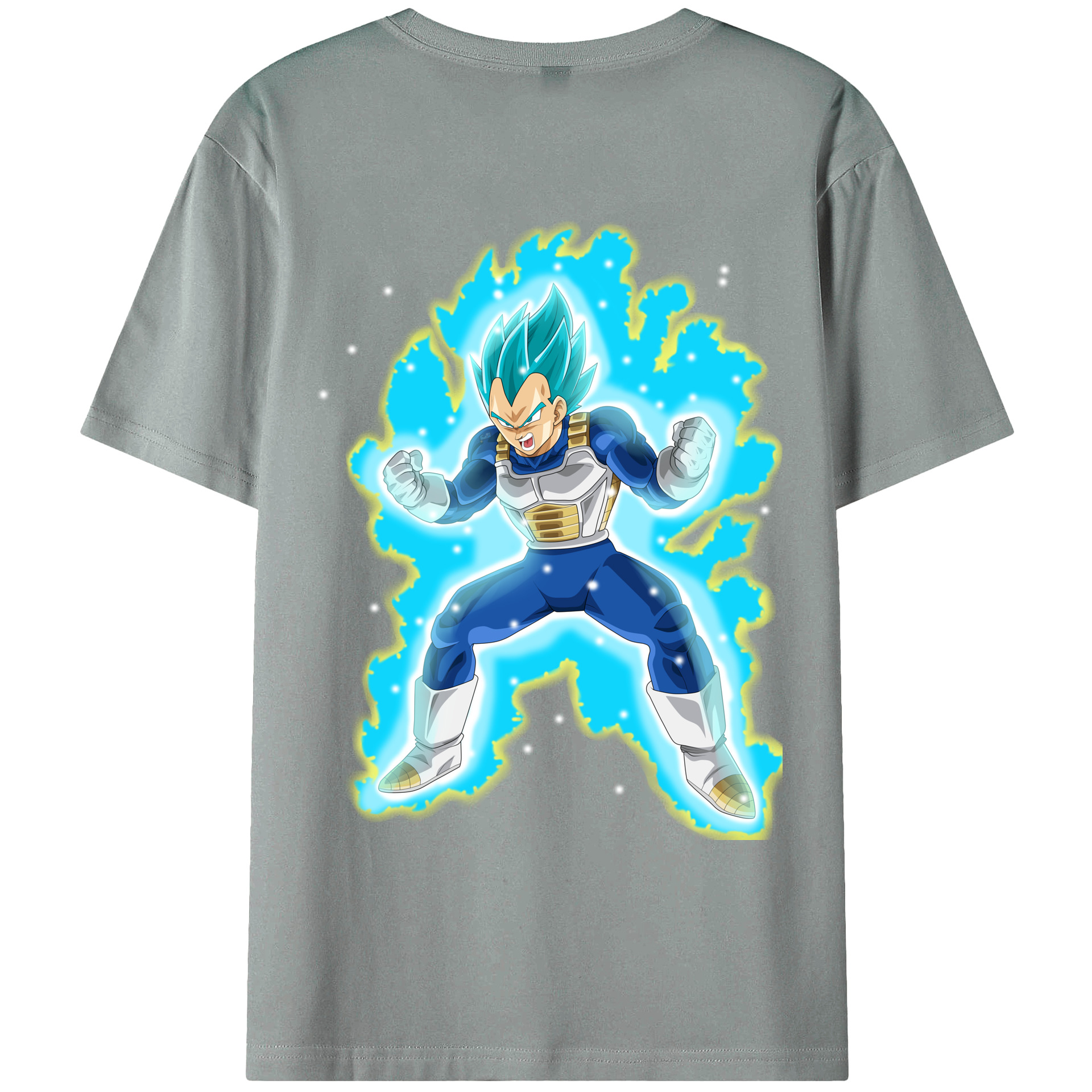 （画像用） ドラゴンボール ベジータ四世（Bejīta Yonsei）DRAGON BALL Vegeta IV 綿100％ メンズ半袖Tシャツ（バックプリント） 通気性